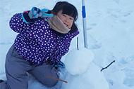 「親子の雪だるま」　2017年2月4日撮影　東京都　宮地様