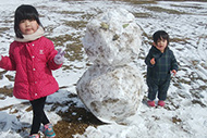 「雪のお友達」　2018年2月18日撮影　かおり様あやか様