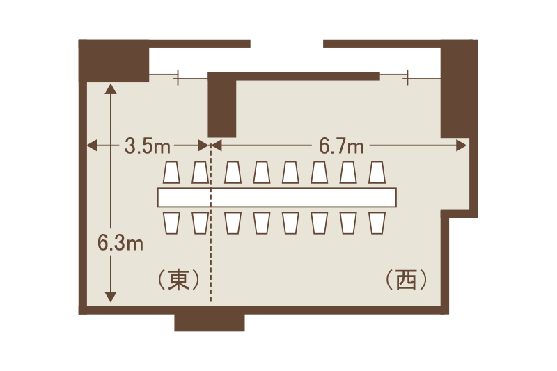 和宴会場　あやめの間 見取り図1