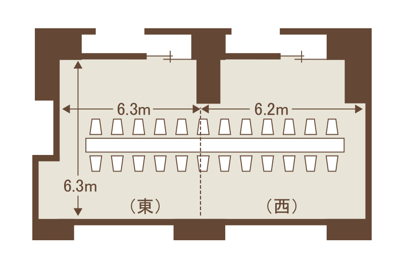 和宴会場　つつじの間 見取り図1