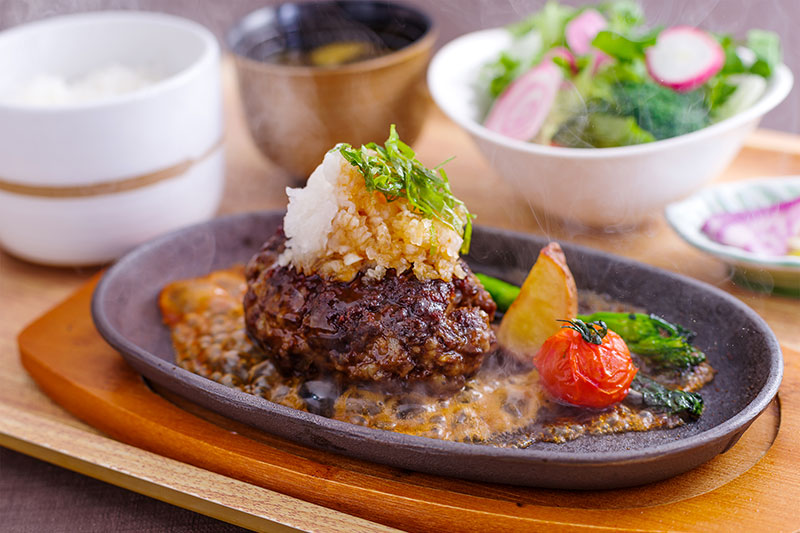鬼卸しハンバーグ膳～那須高原和牛100%使用～